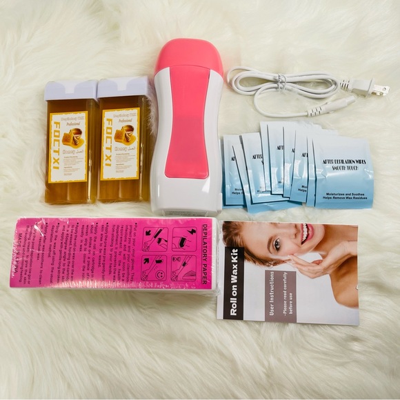 New Wax Roll On Wax kit Hair Removal with 2 Honey Soft Wax Cartridge SET - Picture 2 of 10